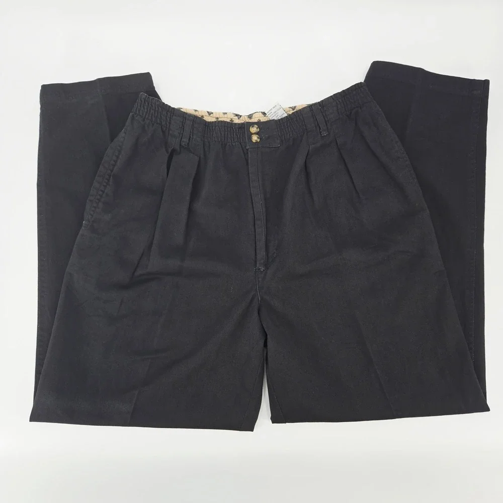 Jason‎ Daniels Vintage Y2K Black Pleated Gorpcore Trousers Dad Core Large 36-38